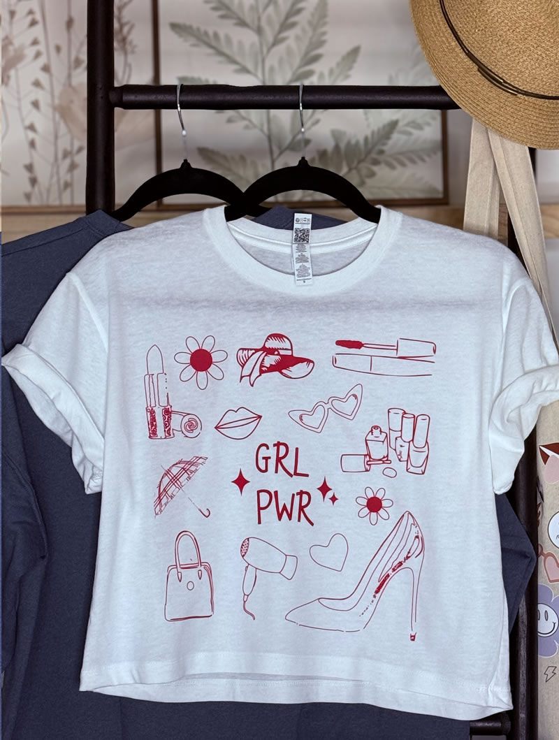 Girl PWR - Classic Crop Tees that celebrate the empowered woman in you